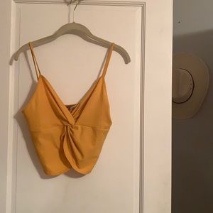 Yellow crop top